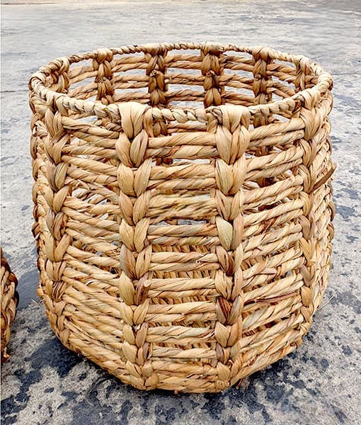 Water-hyacinth storage basket from Vietnam