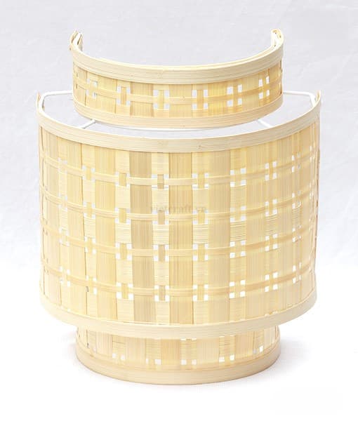 Woven bamboo wall lamp made in Vietnam